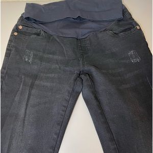 Women's Comfortable Maternity Jeans Super Stretch Skinny Jeans
